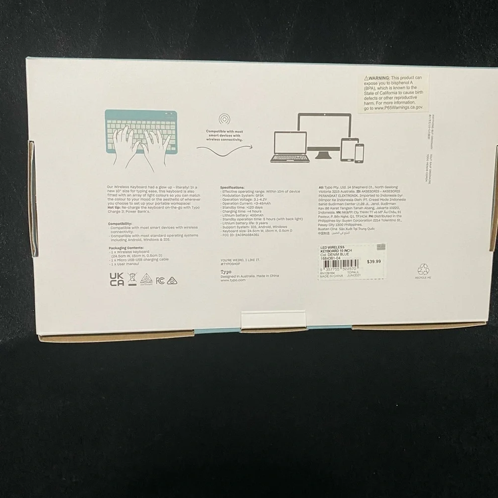 Typo - Teal wireless keyboard